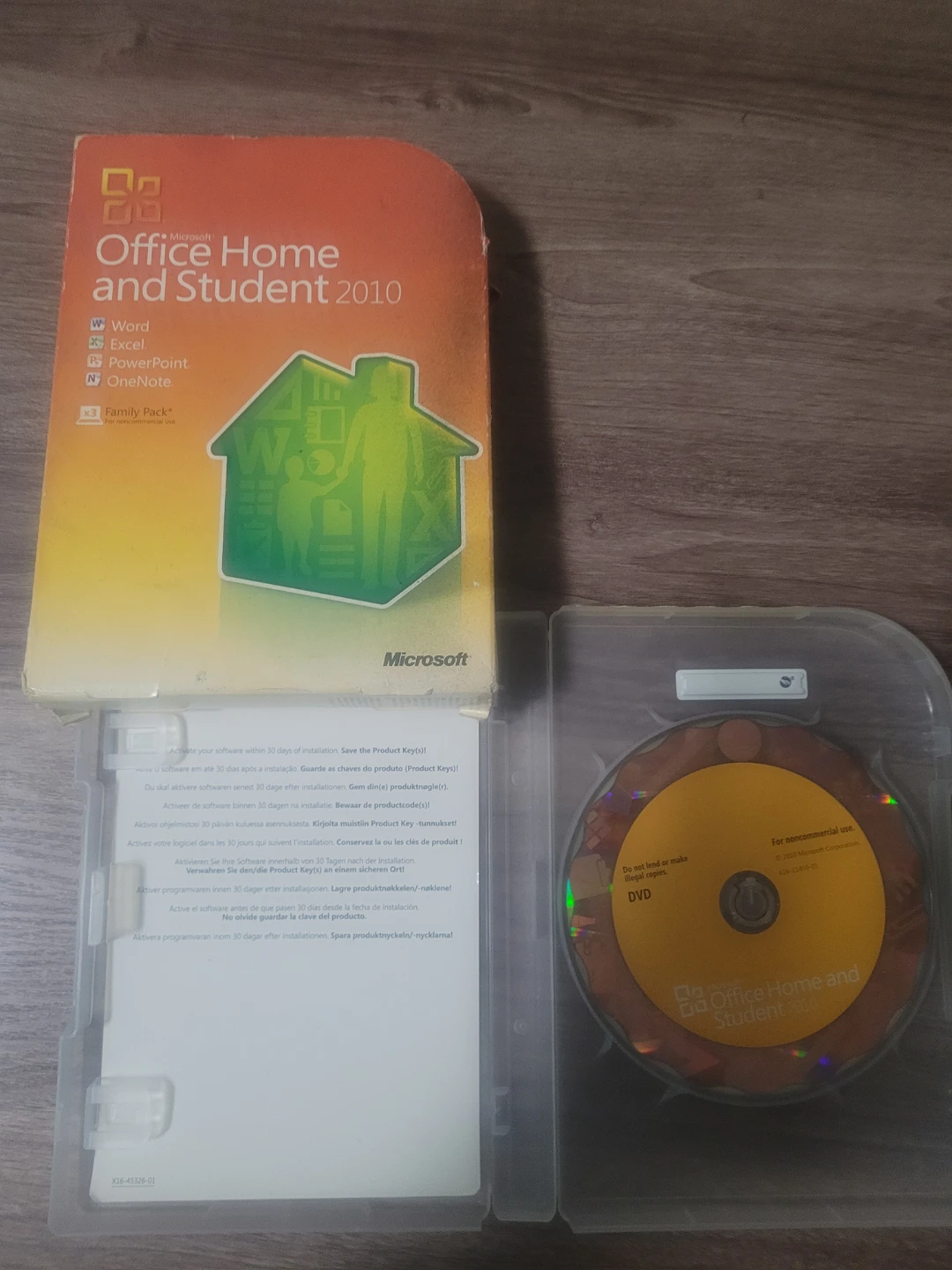 Microsoft Office Home and Student 2010 DVD