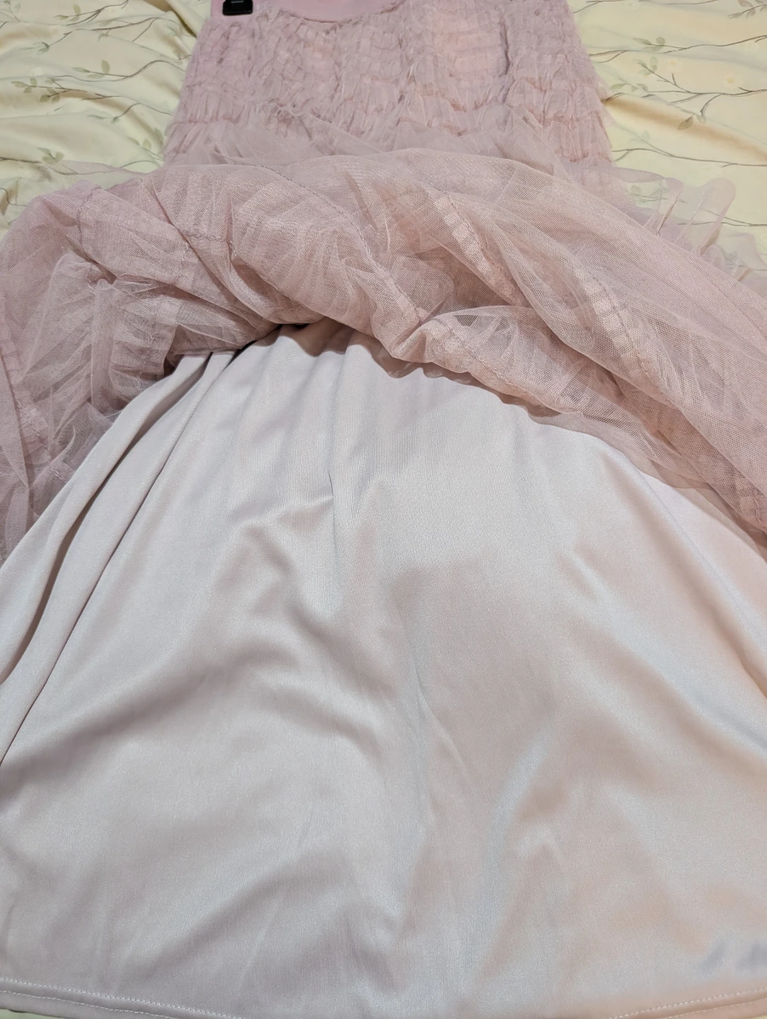 SHEIN Pink Tulle Tiered Maxi Skirt - photo 5