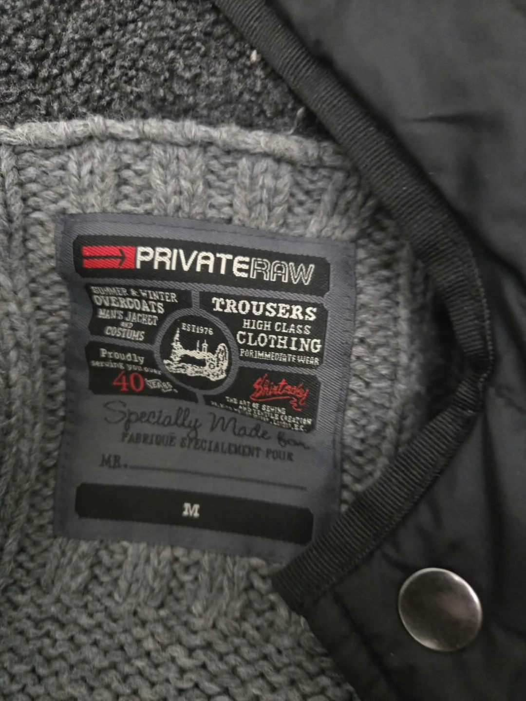 PRIVATE_RAW Men's Jacket Size M - photo 2