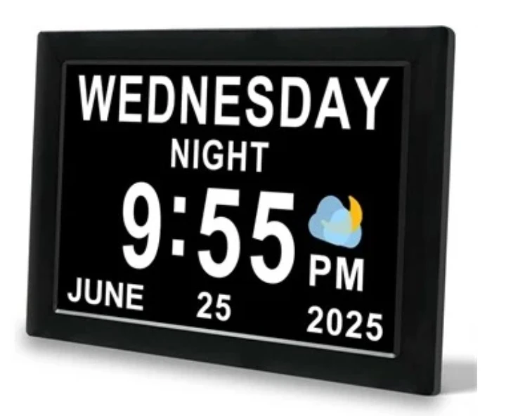 Digital Day Clock with Photo Frame Function