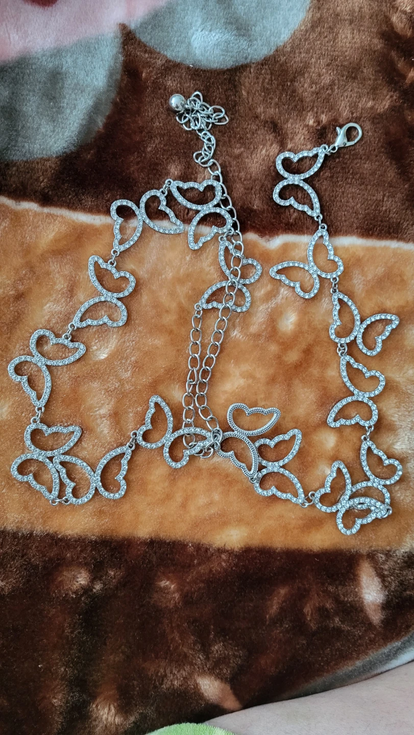 Silver Butterfly Shiny Chain Belt. - photo 2