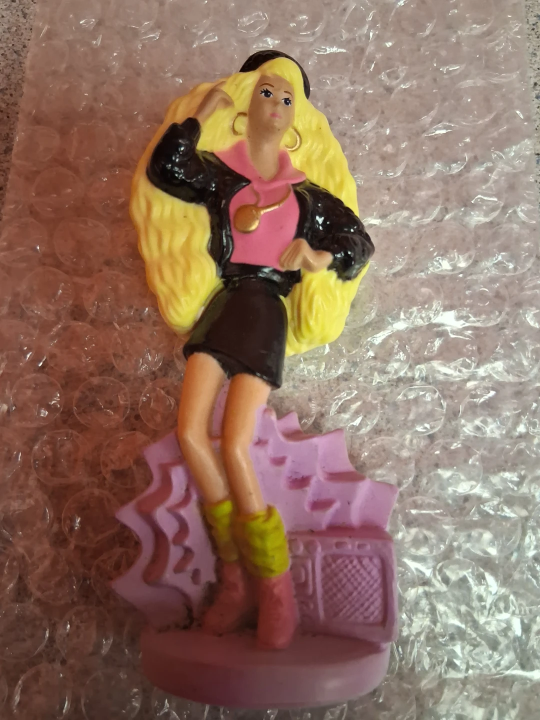 Barbie Doll Figure with Boombox Base
