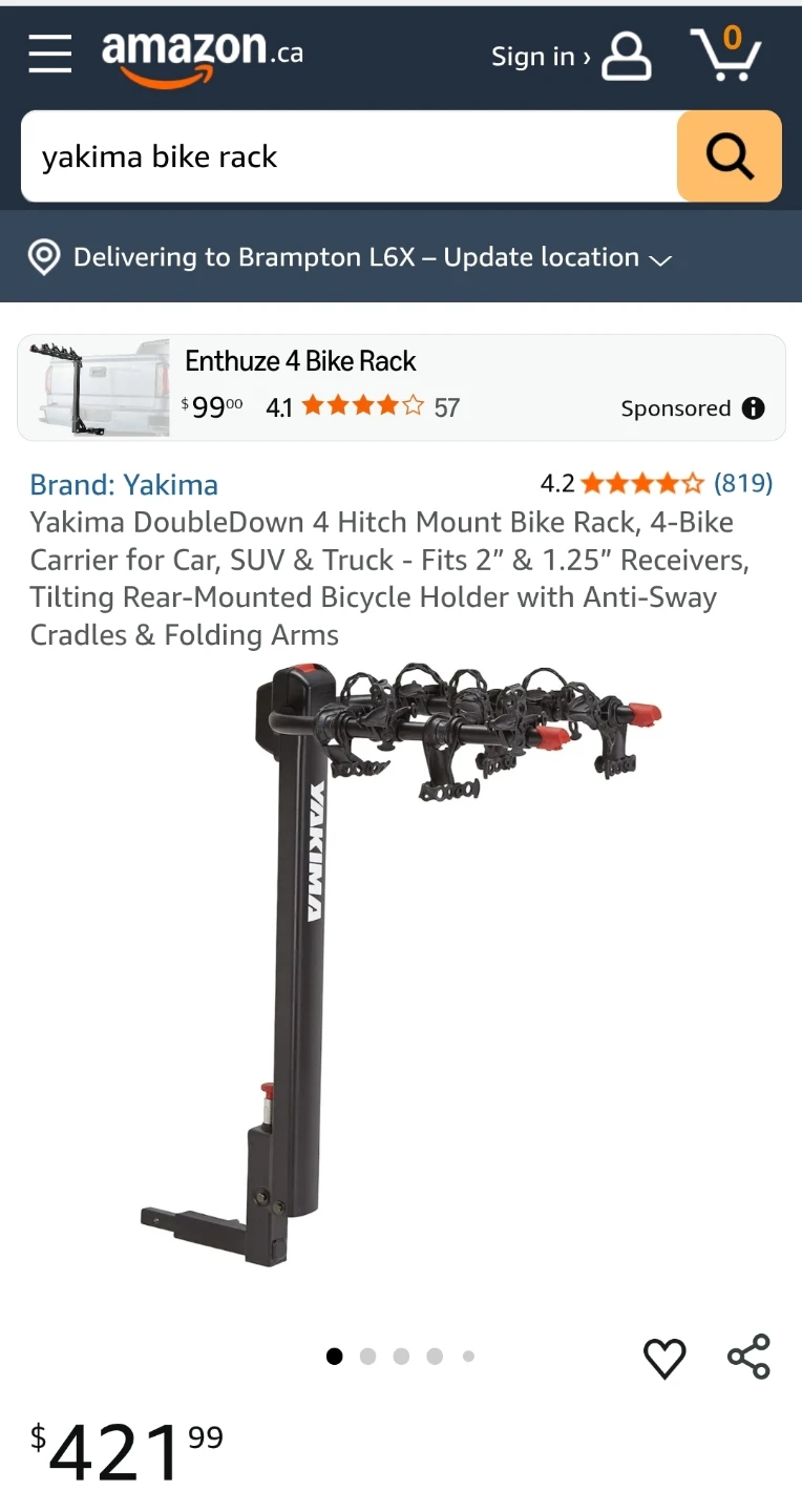 Yakima bike rack