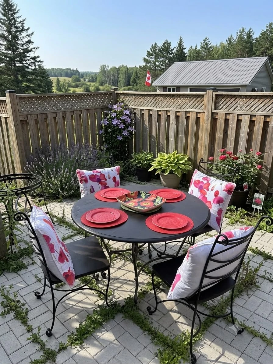 Indoor/Outdoor Dining Set w/ 4 Chairs .