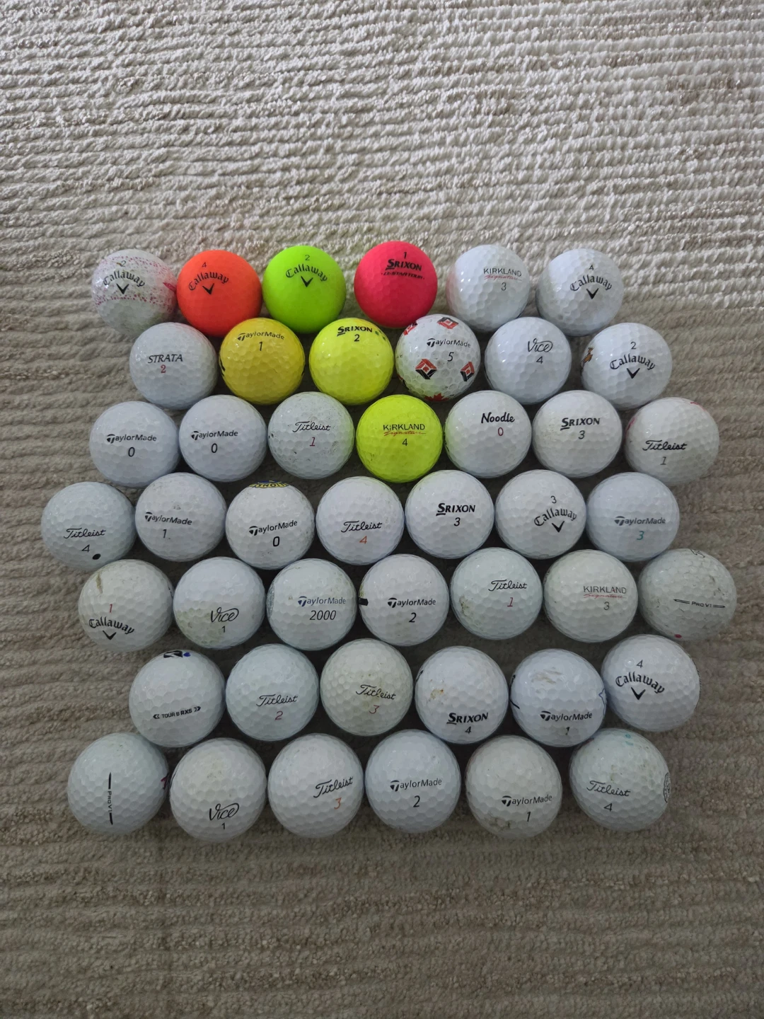 Different Brand Golf Balls