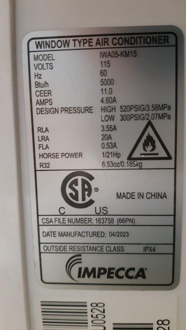 Impecca Window Type Air Conditioner IWA05-KM15 - photo 4