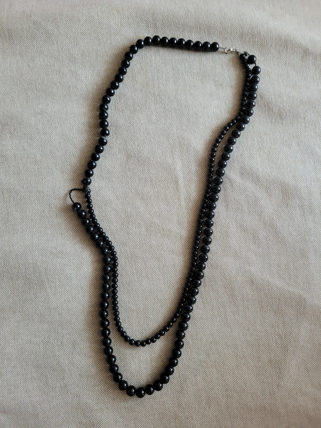 Black Beaded Necklace