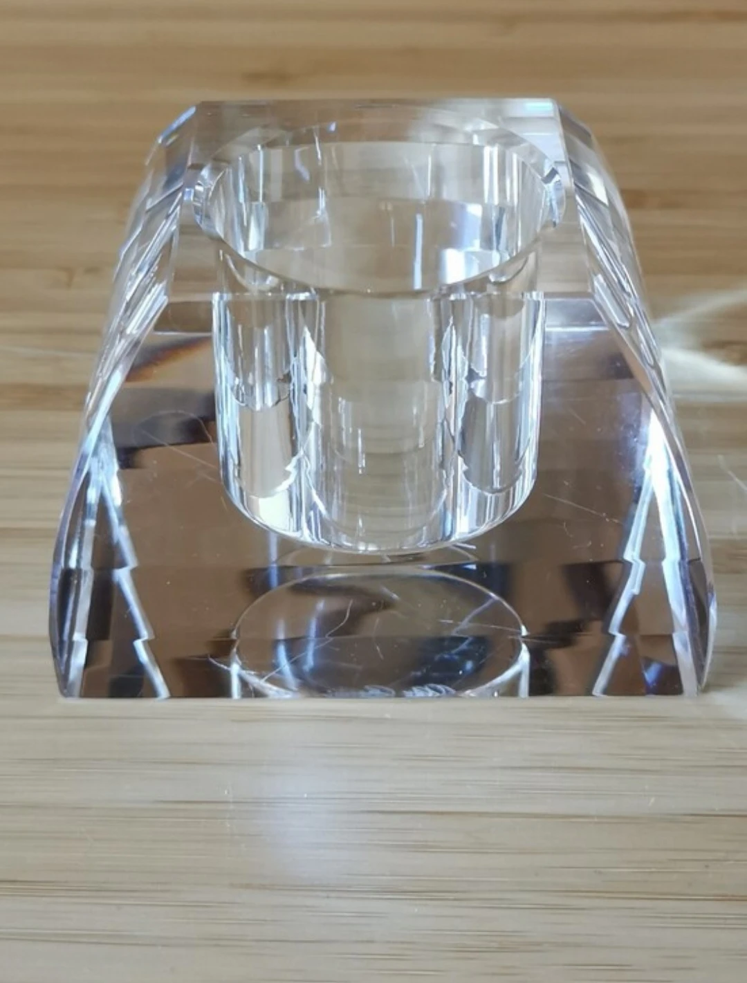 Vintage Oleg Cassini Signed Crystal Votive Candle Holder - photo 4