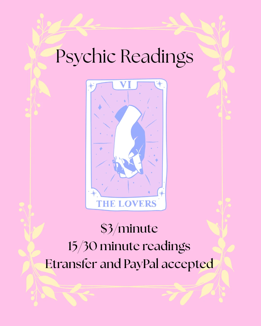 Psychic Readings - $3/minute