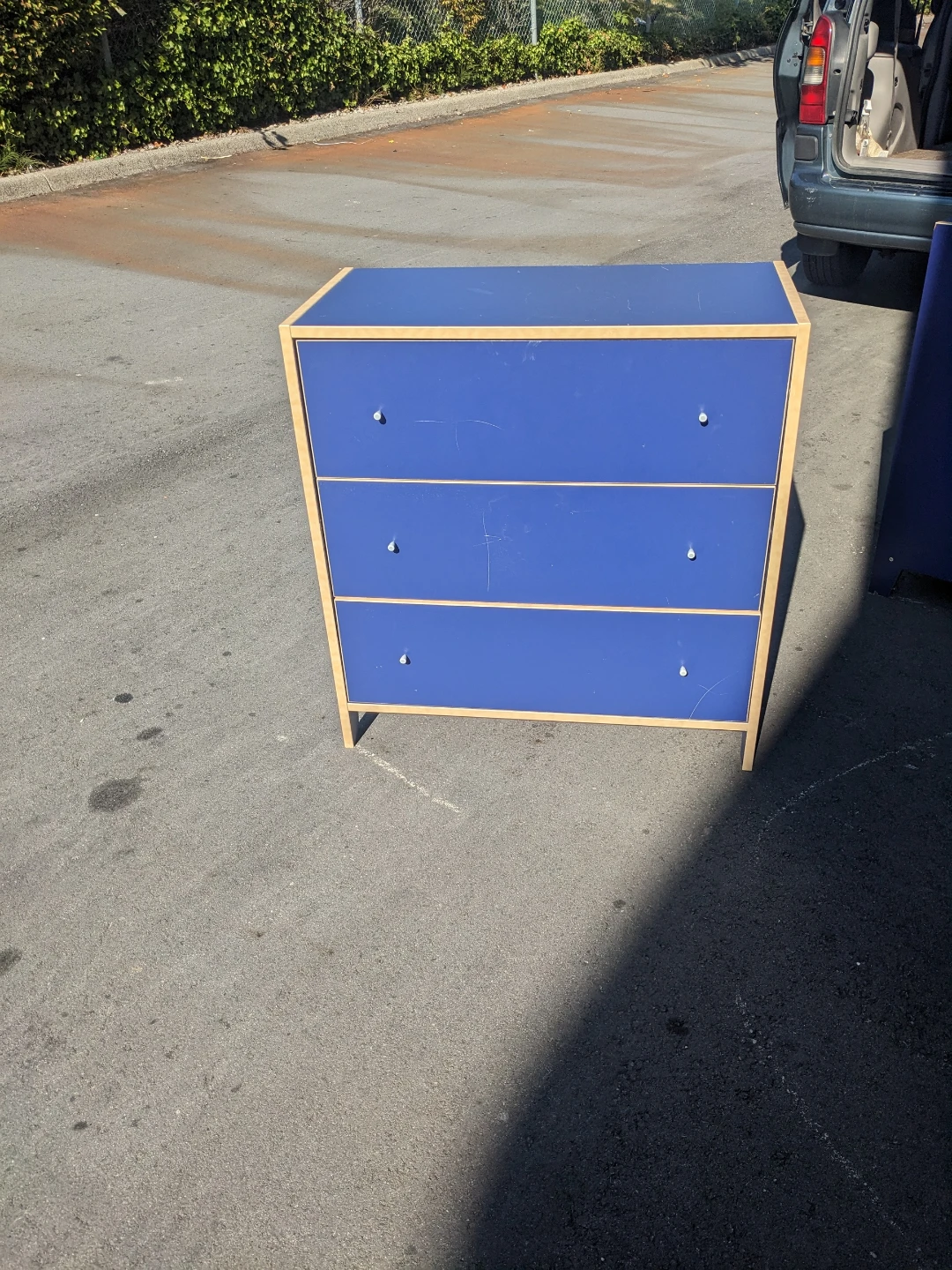 Blue 3-Drawer Dresser Ikea 30x27x17 inches delivery available - photo 2