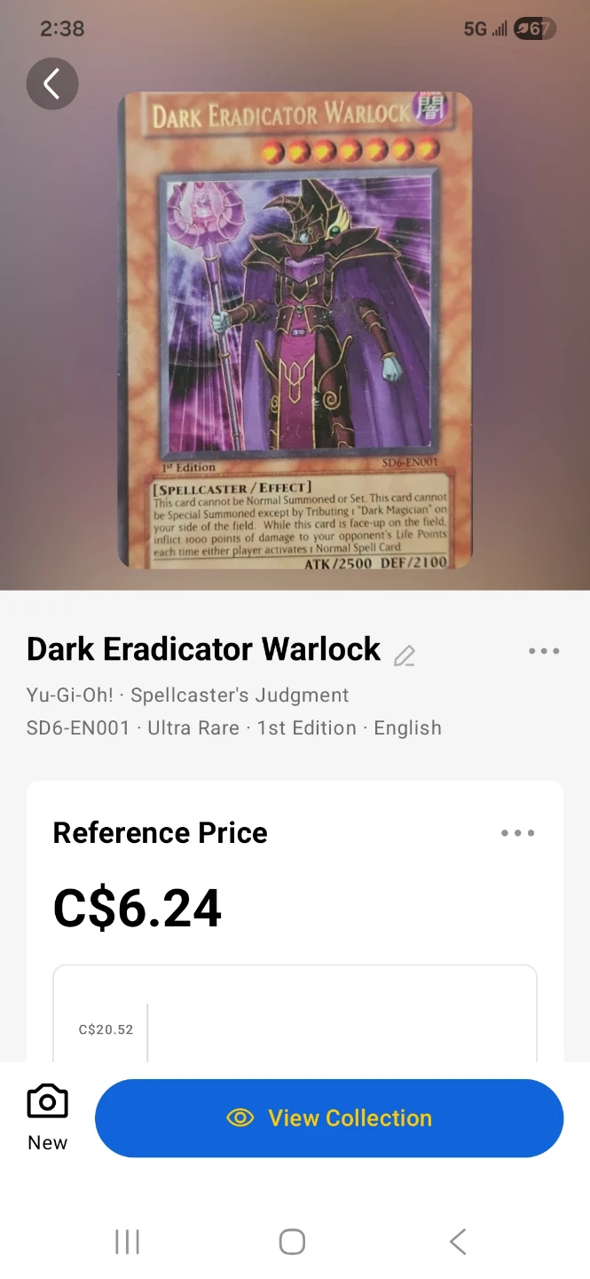 Yu-Gi-Oh! Dark Eradicator Warlock Trading Card - photo 2