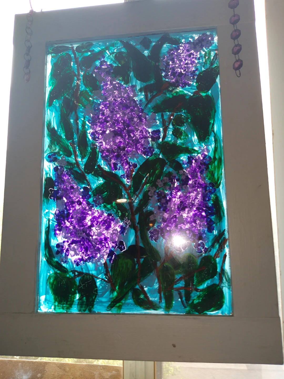 Pair of beautiful lilac One of a kind paintings