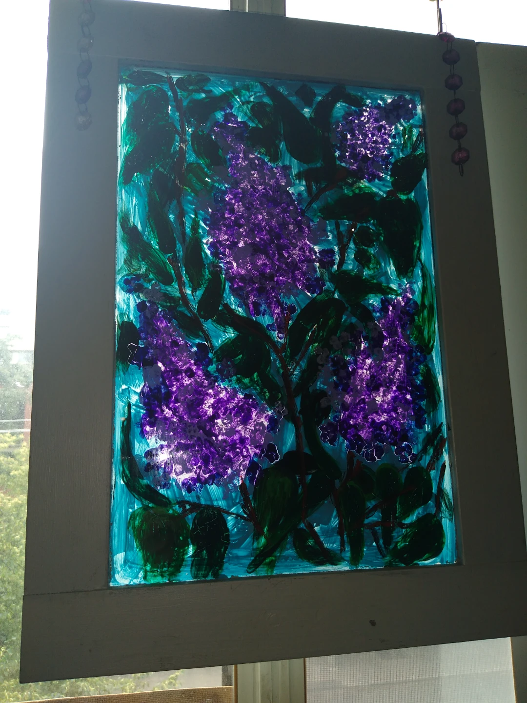 Pair of beautiful lilac One of a kind paintings - photo 2
