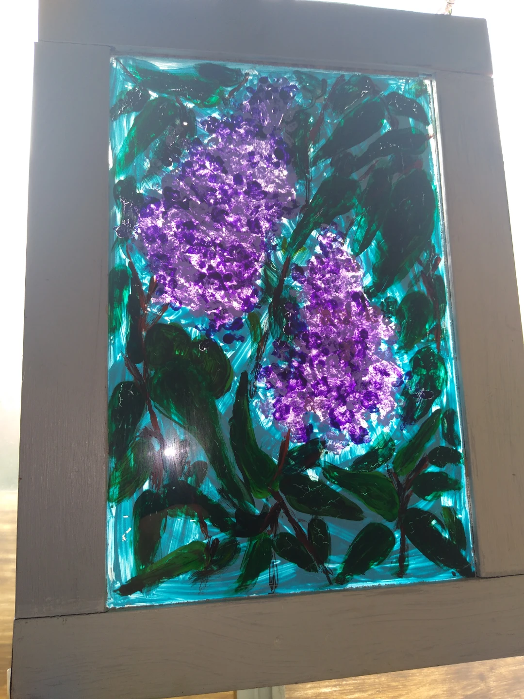 Pair of beautiful lilac One of a kind paintings - photo 4
