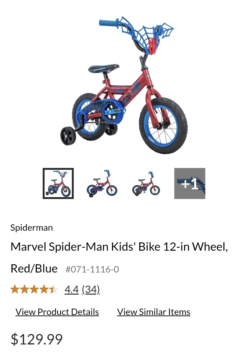 Toddler Spiderman Bike with Training Wheels - photo 5