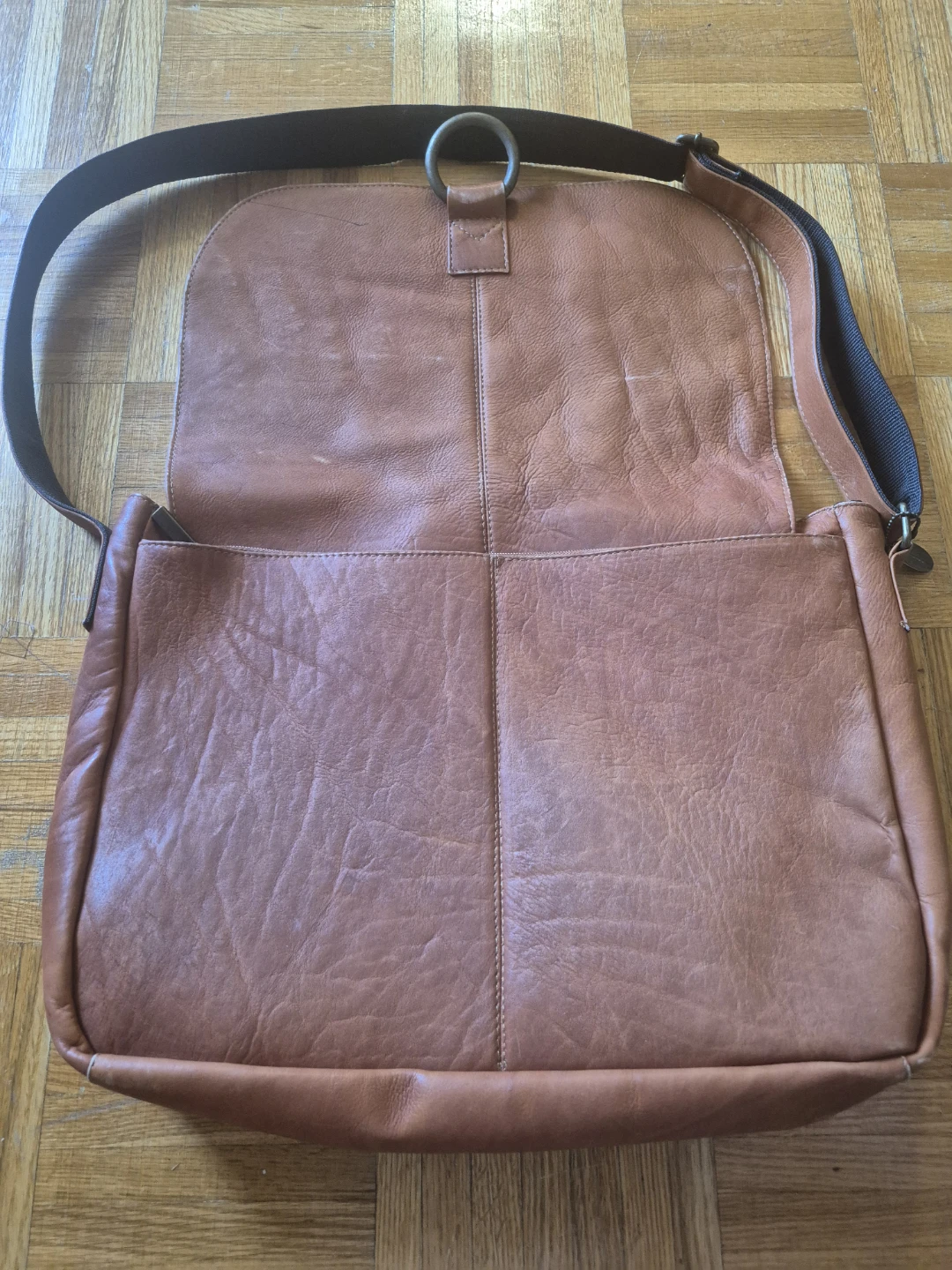Brown Leather Messenger Bag - photo 3