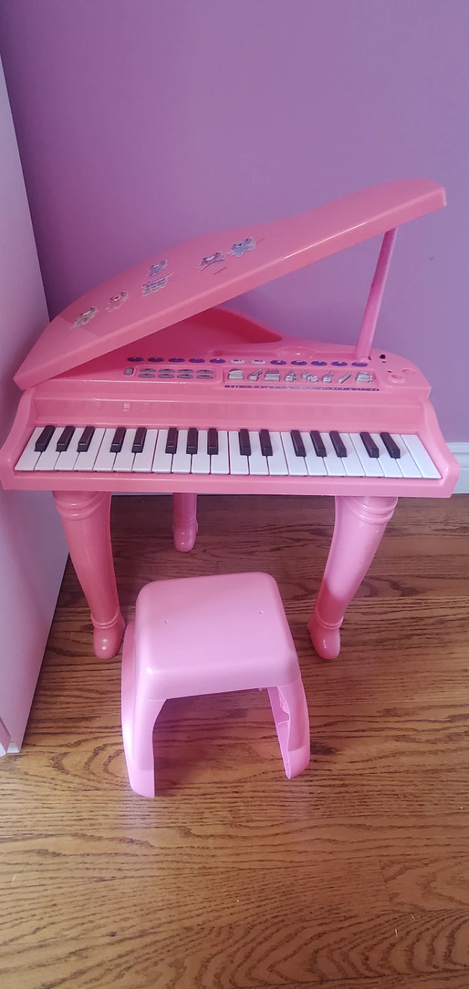 Pink Toy Piano with Stool - photo 2
