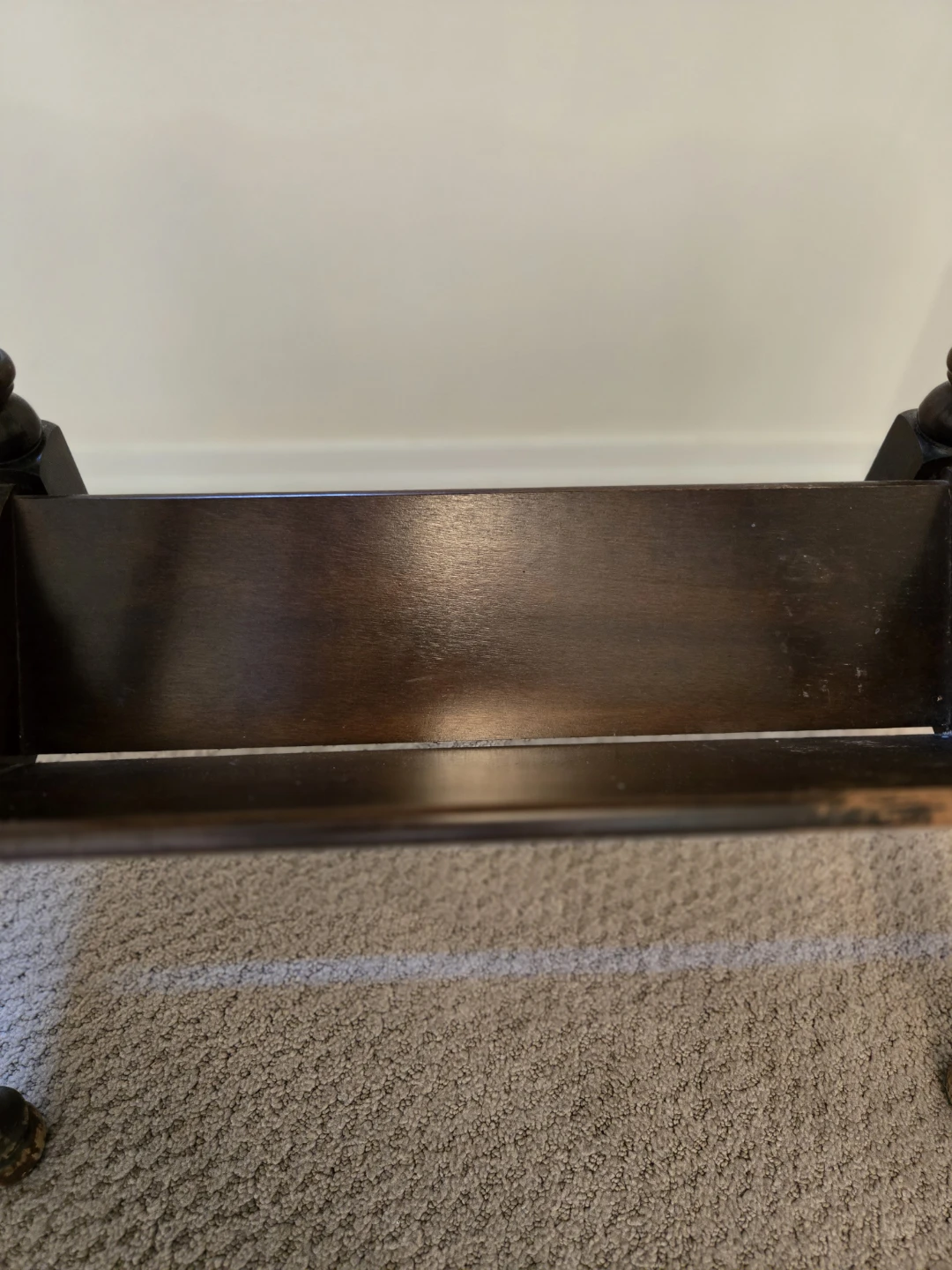 Vintage Wooden Side Table with Book Trough – Project Piece - photo 2
