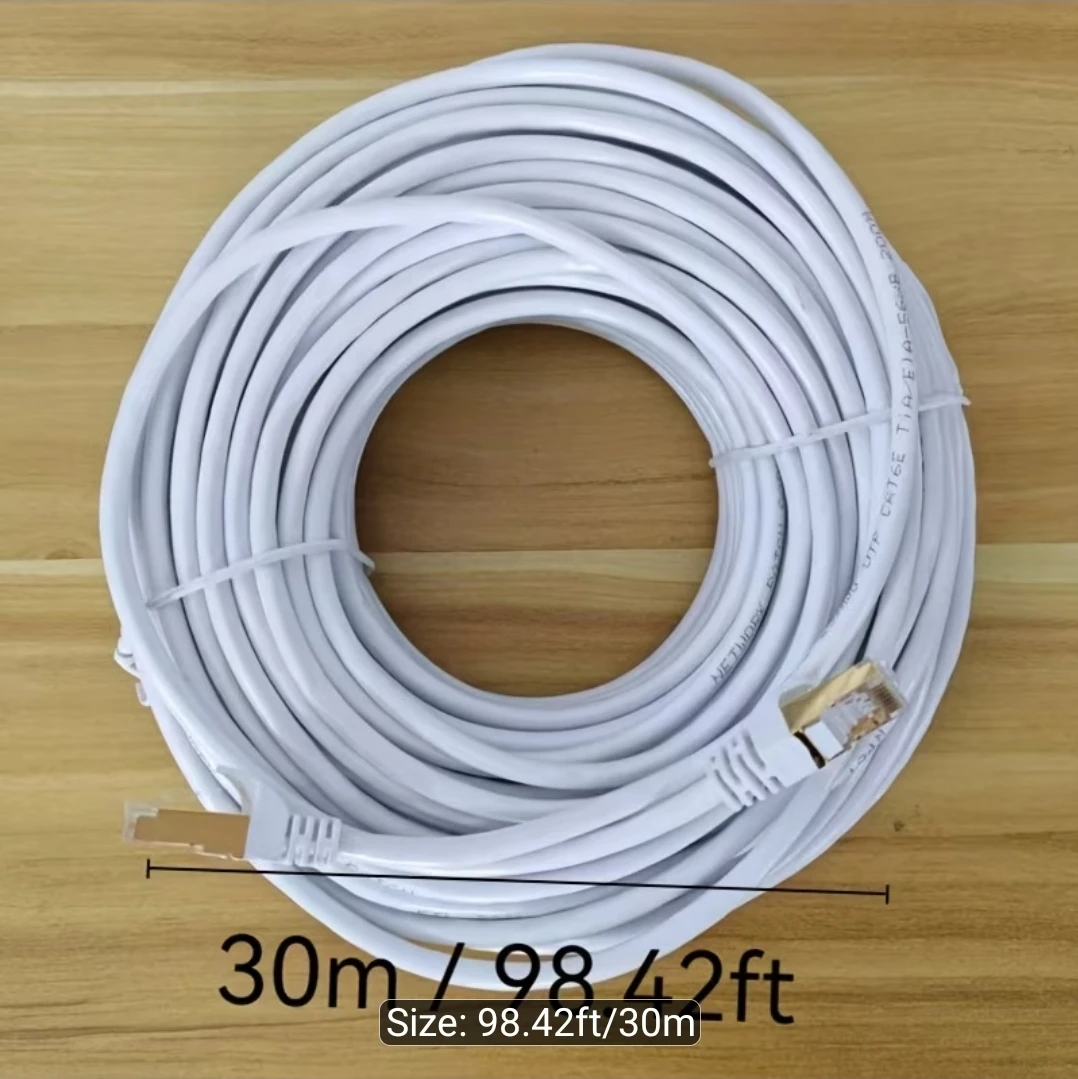 White Network Cable - 30m Ethernet