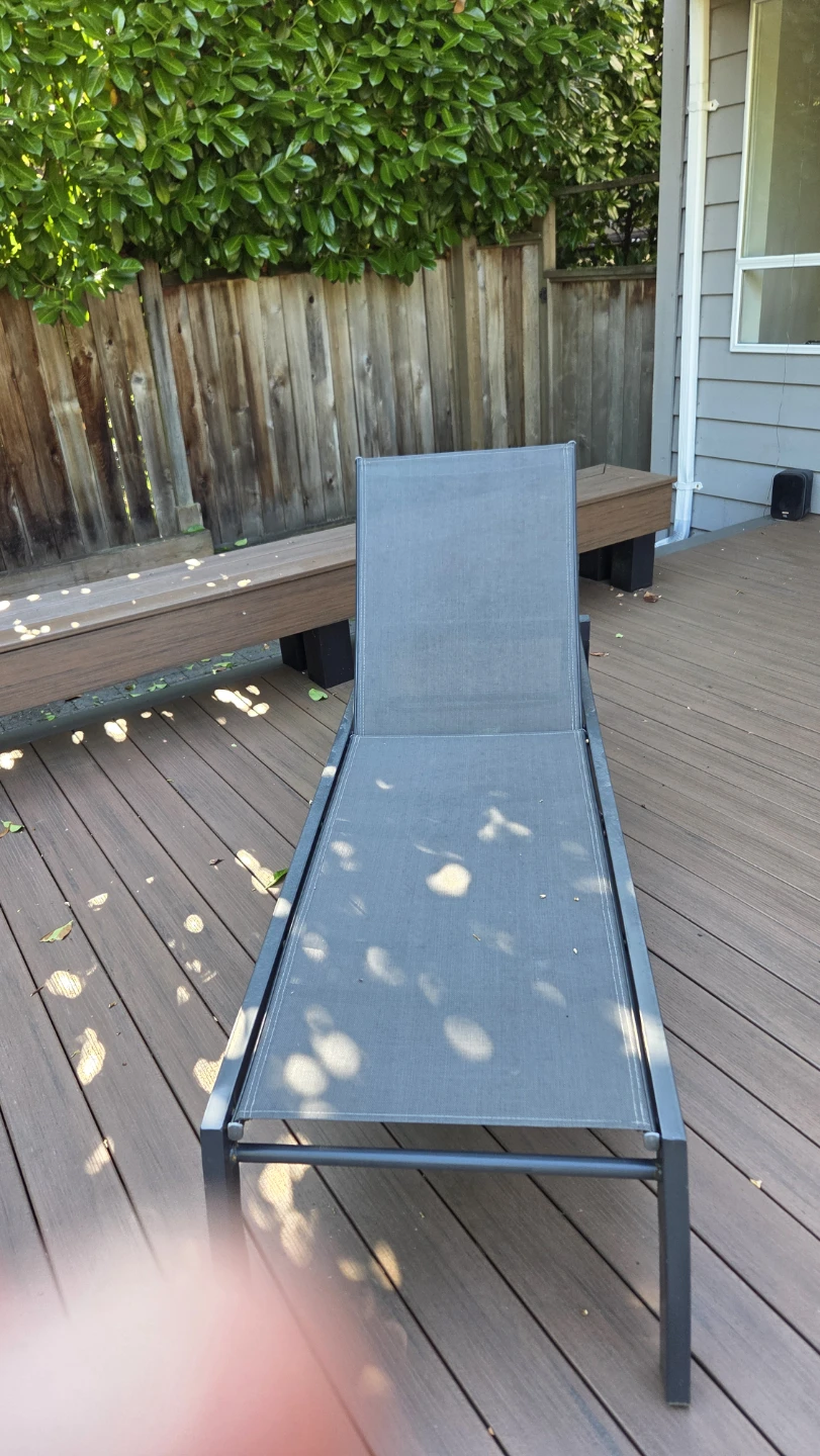 Grey Outdoor Chaise Lounge
