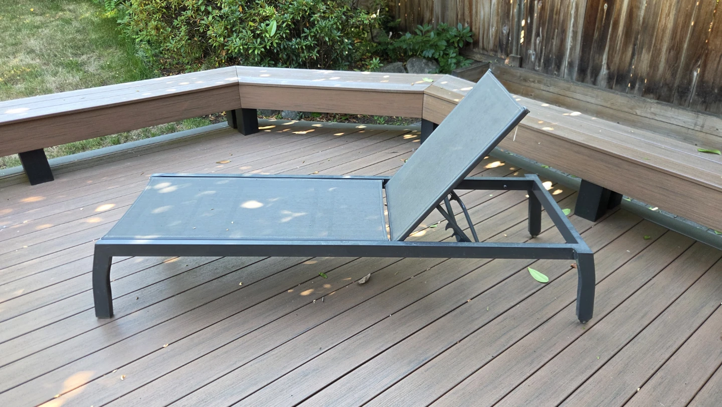 Grey Outdoor Chaise Lounge - photo 2