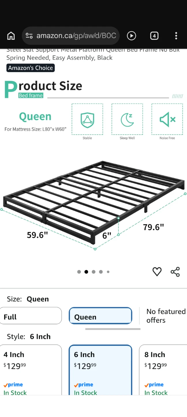 Queen Bed Frame - Black