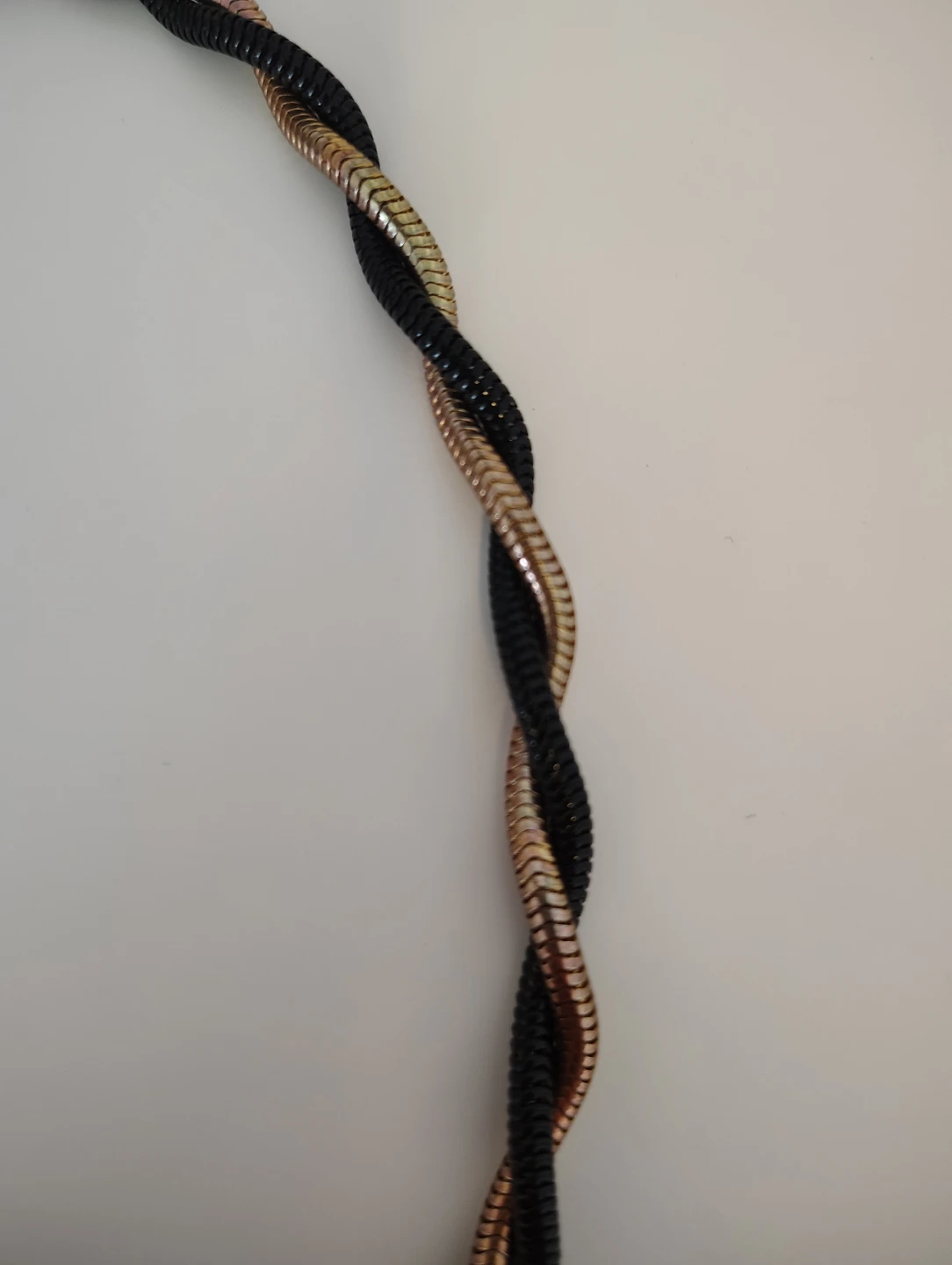 Twisted Rope Necklace in Black and Gold - photo 3