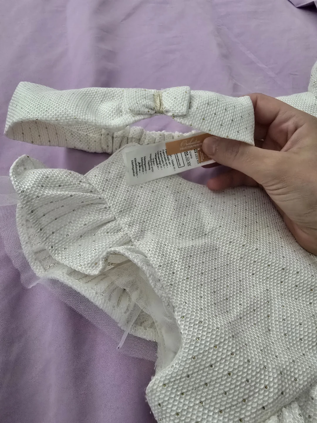 White Baby Dress with Headband