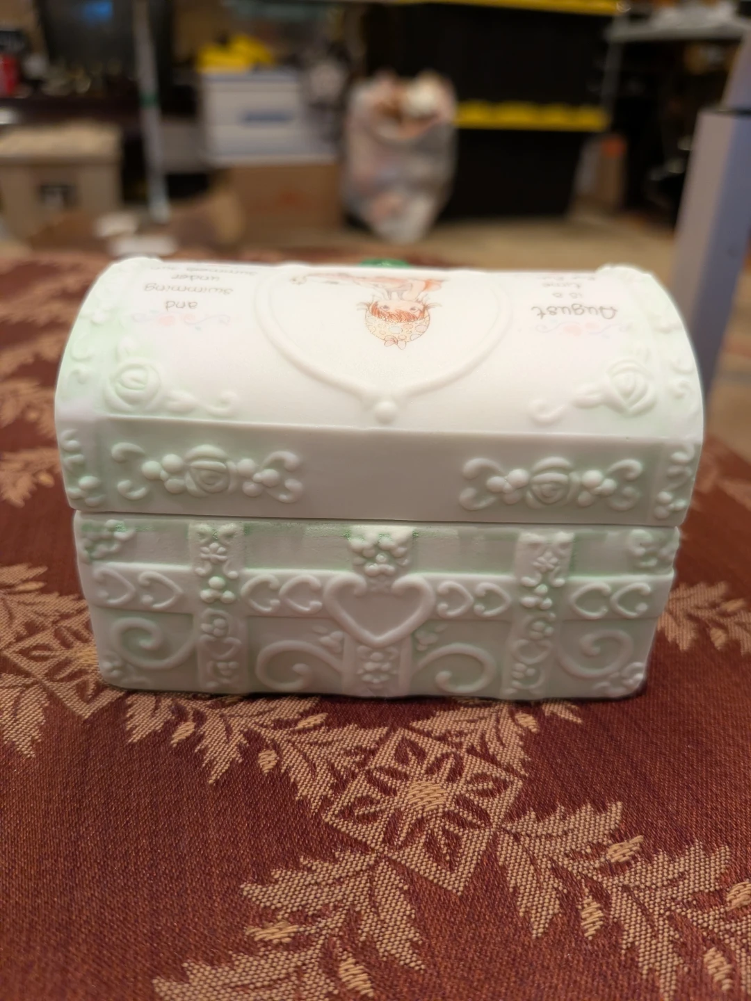 Vintage Precious Moments August Peridot Hopechest - photo 5