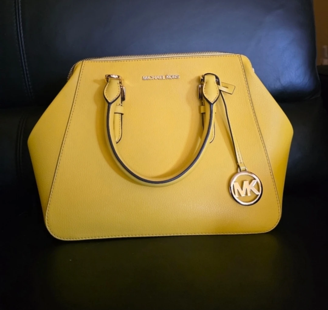Michael Kors Charlotte Crossbody Satchel in Citrus