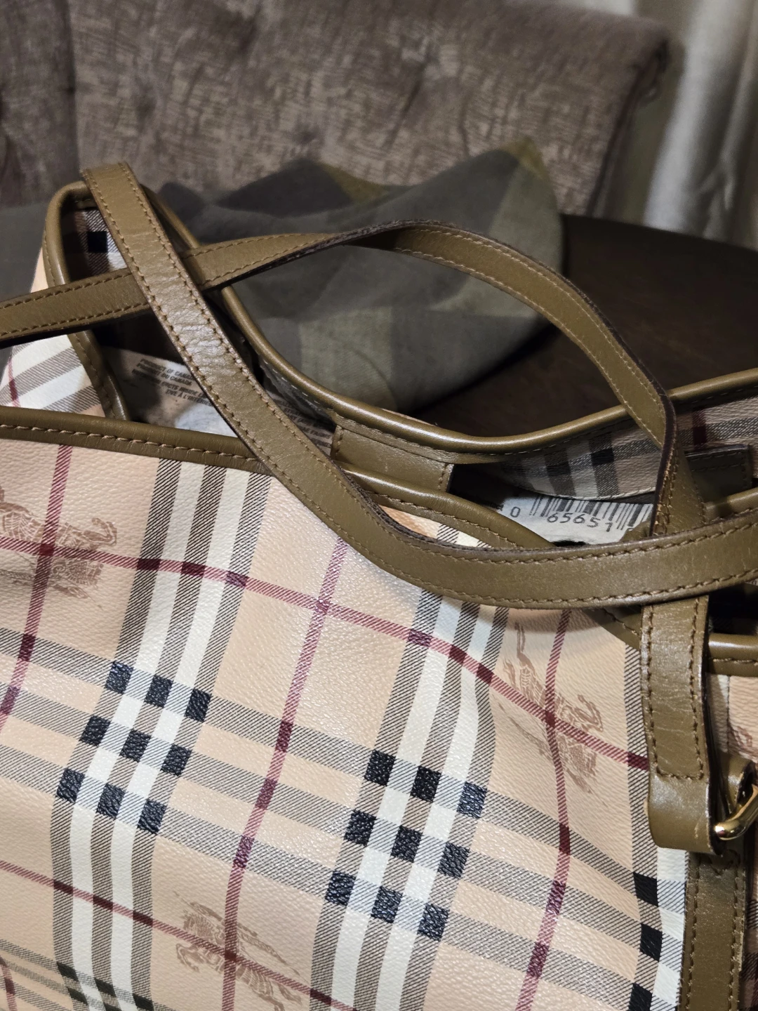 Burberry Haymarket Check Tote Bag - photo 2