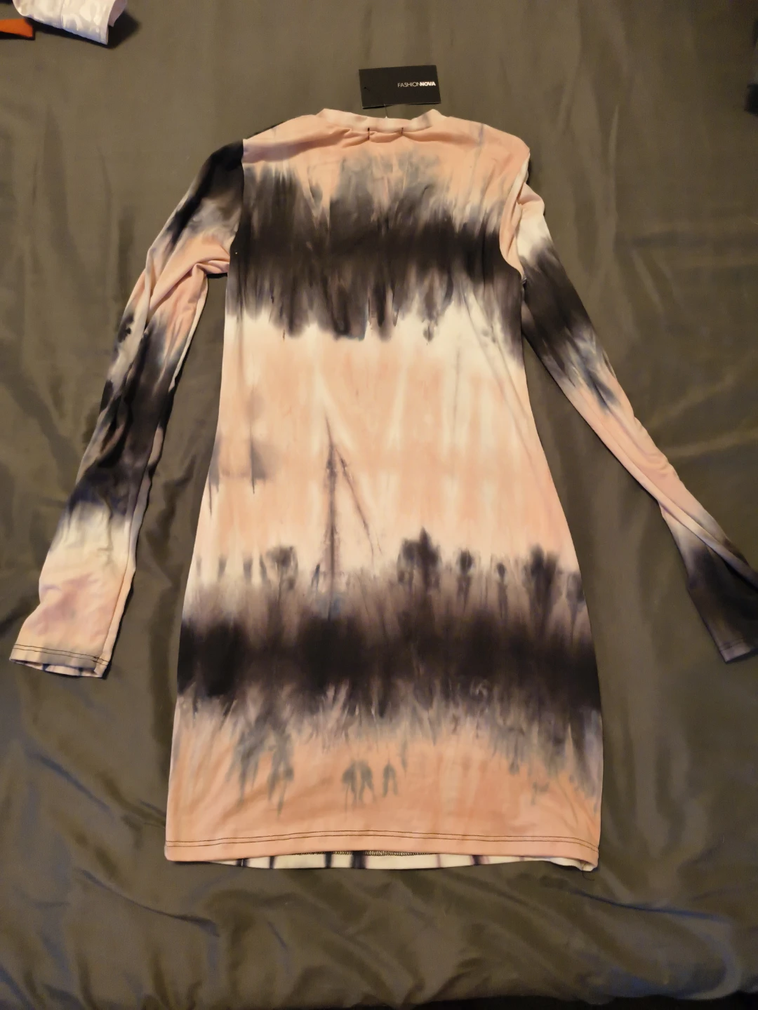 Fashion Nova Tie Dye Long Sleeve Mini Dress - photo 3