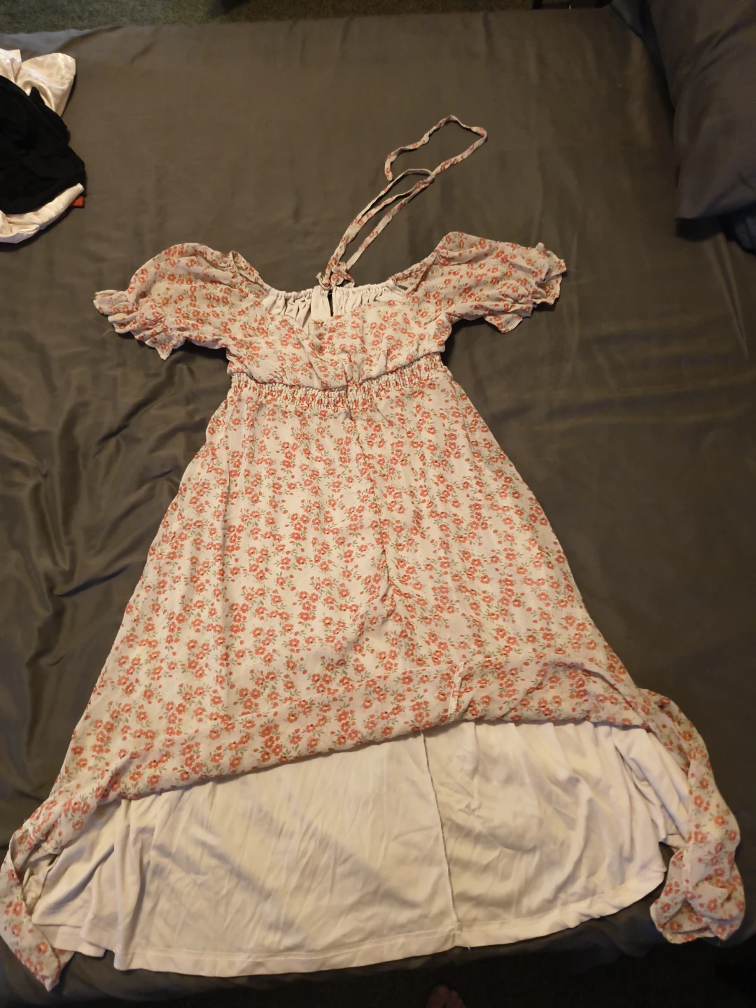 Floral Maxi Dress with Puff Sleeves - photo 2