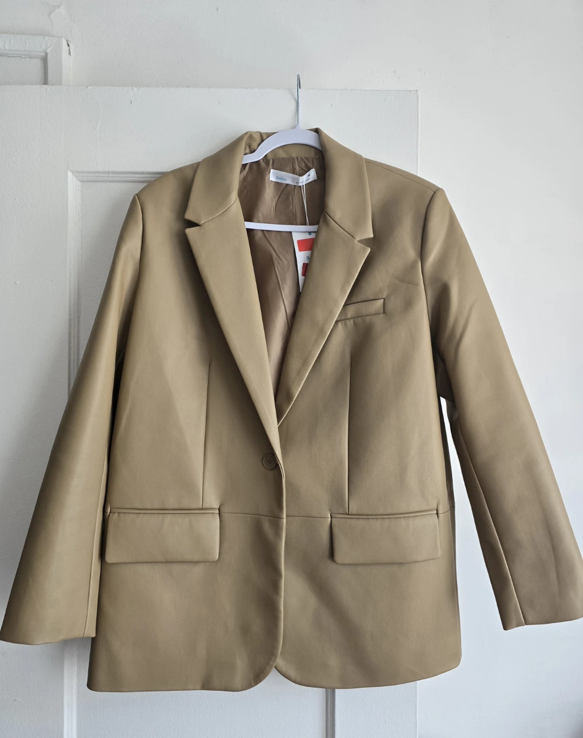 Faux Leather Blazer