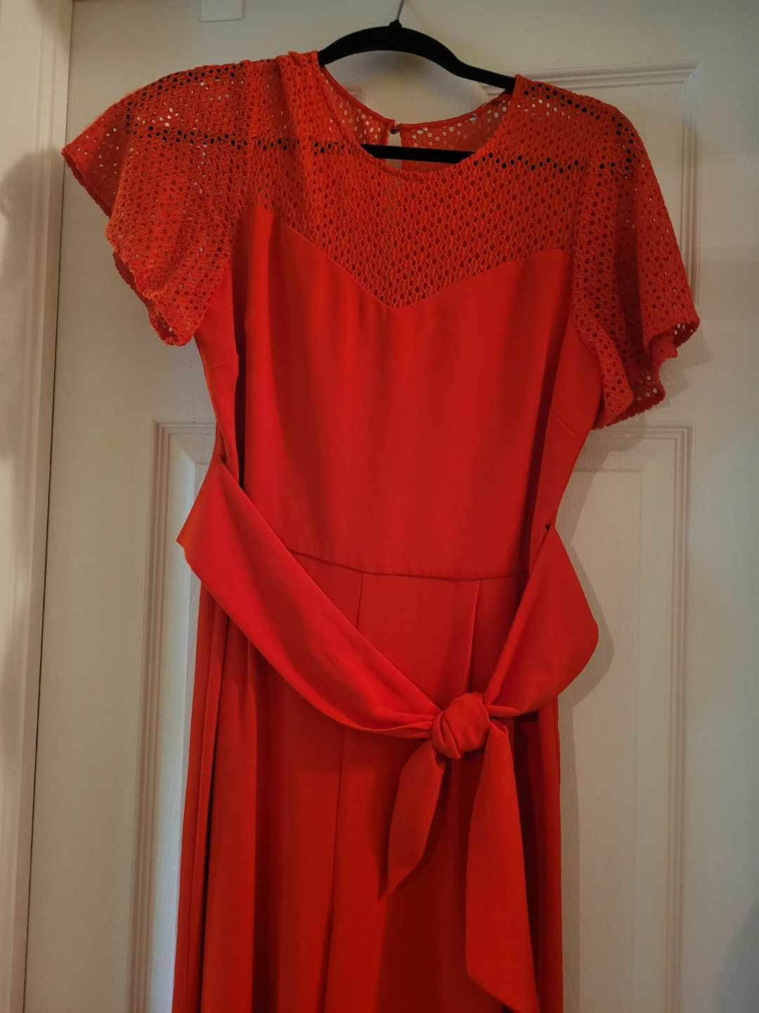 Orange/Red Jumpsuit with Lace Detail - photo 2