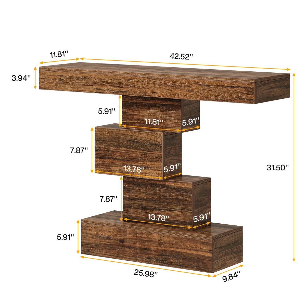 Brand new Modern Waterfall Console Table - photo 3