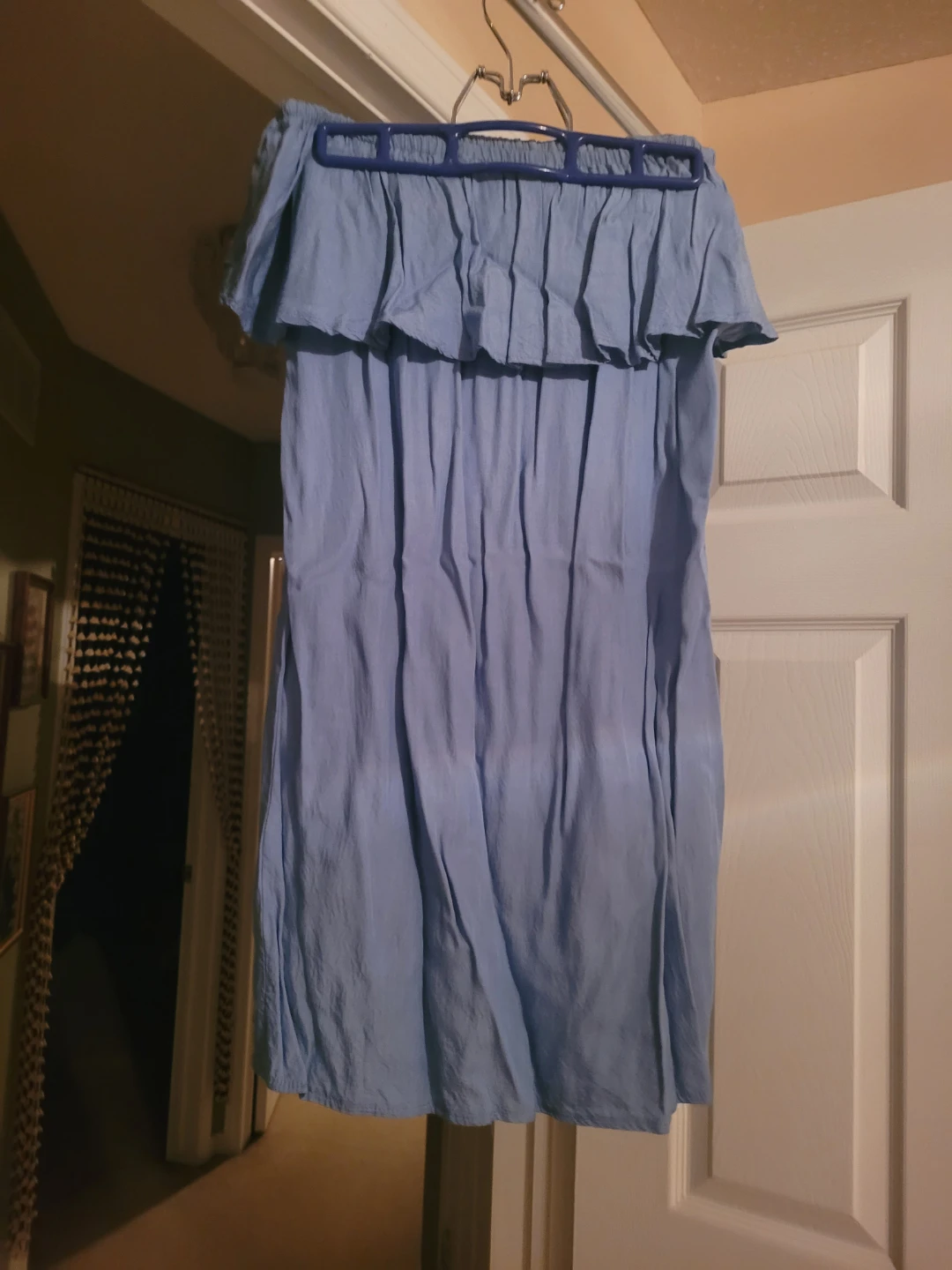 Light Blue Off-the-Shoulder Dress