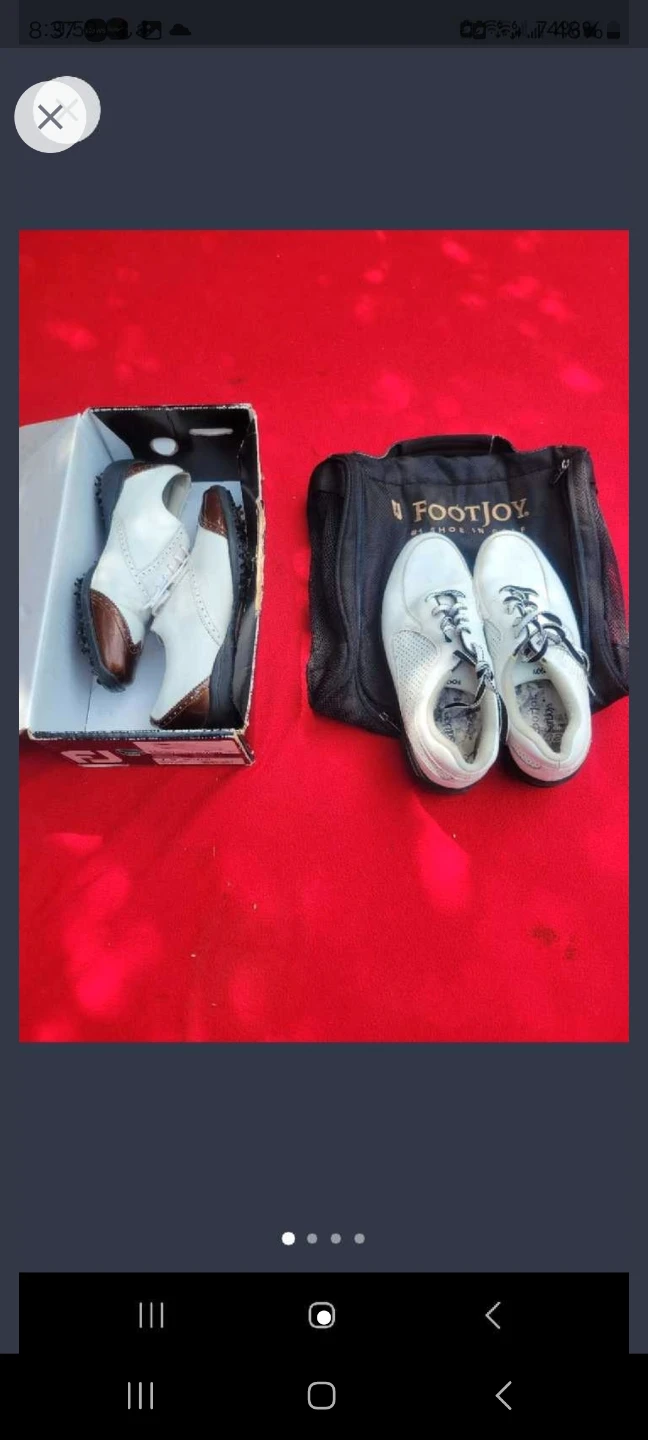 FootJoy White & Brown Wingtip Golf Shoes size 41 - photo 3