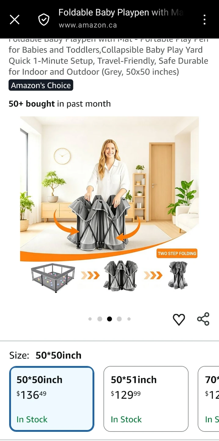Foldable Baby Playpen with Mat - photo 4