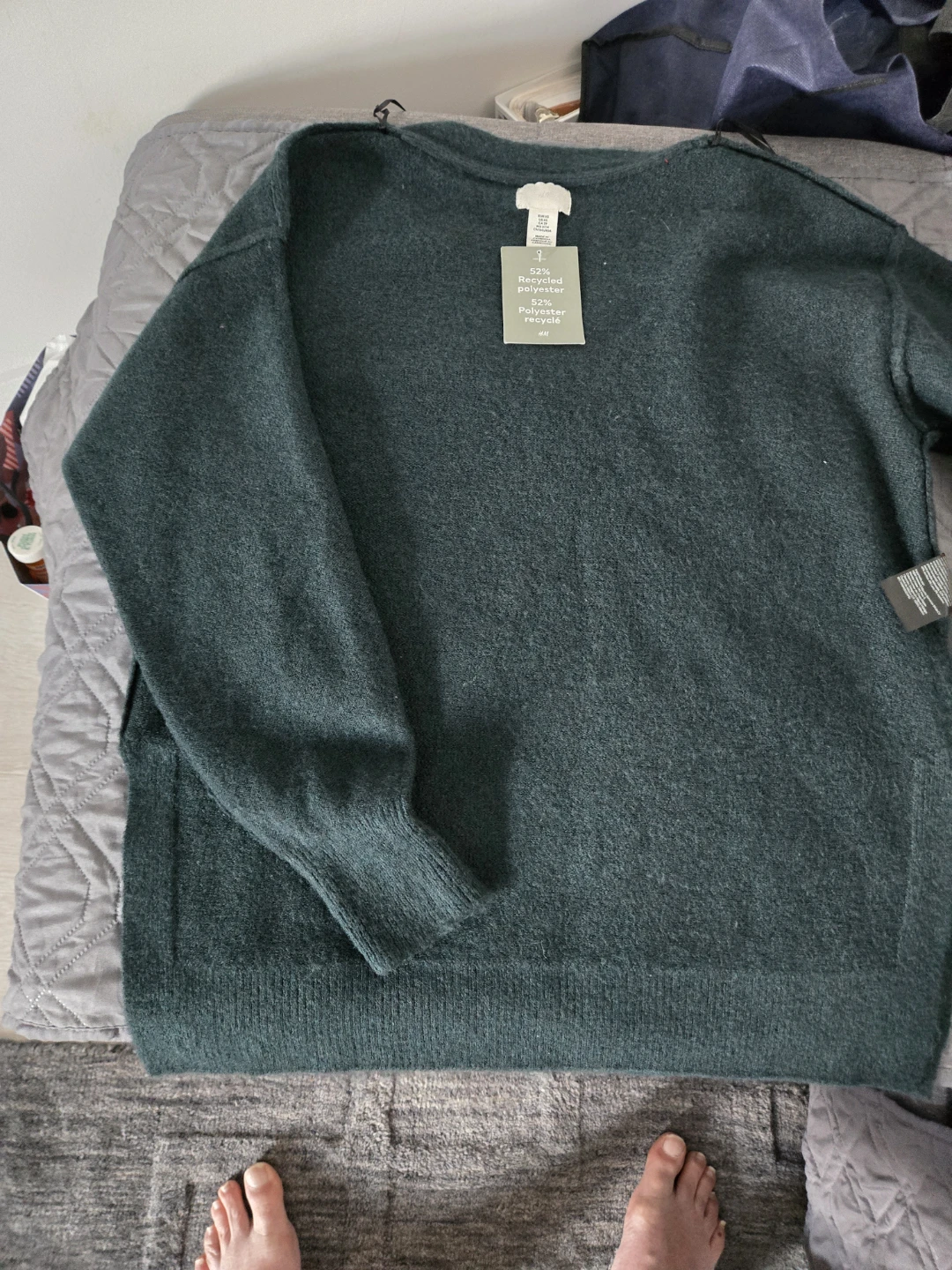 H&M V-Neck Sweater - Dark Green