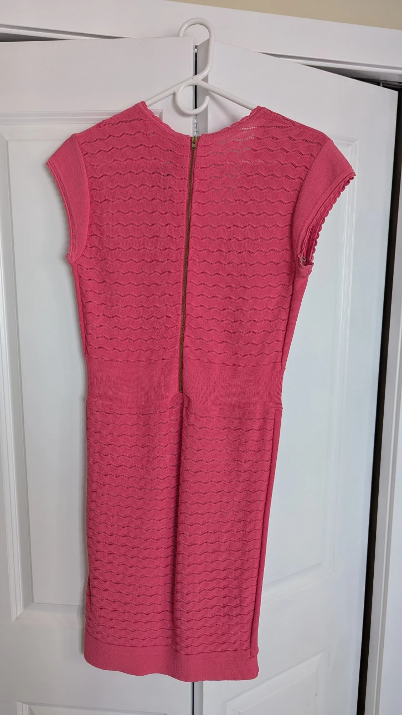 French Connection Pink Knit V-Neck Dress - photo 2