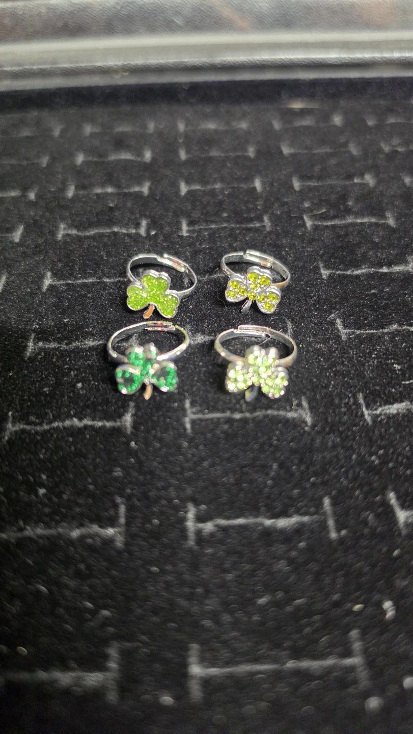 Set of 4 Shamrock Rings for kids (487) ♧ - photo 2
