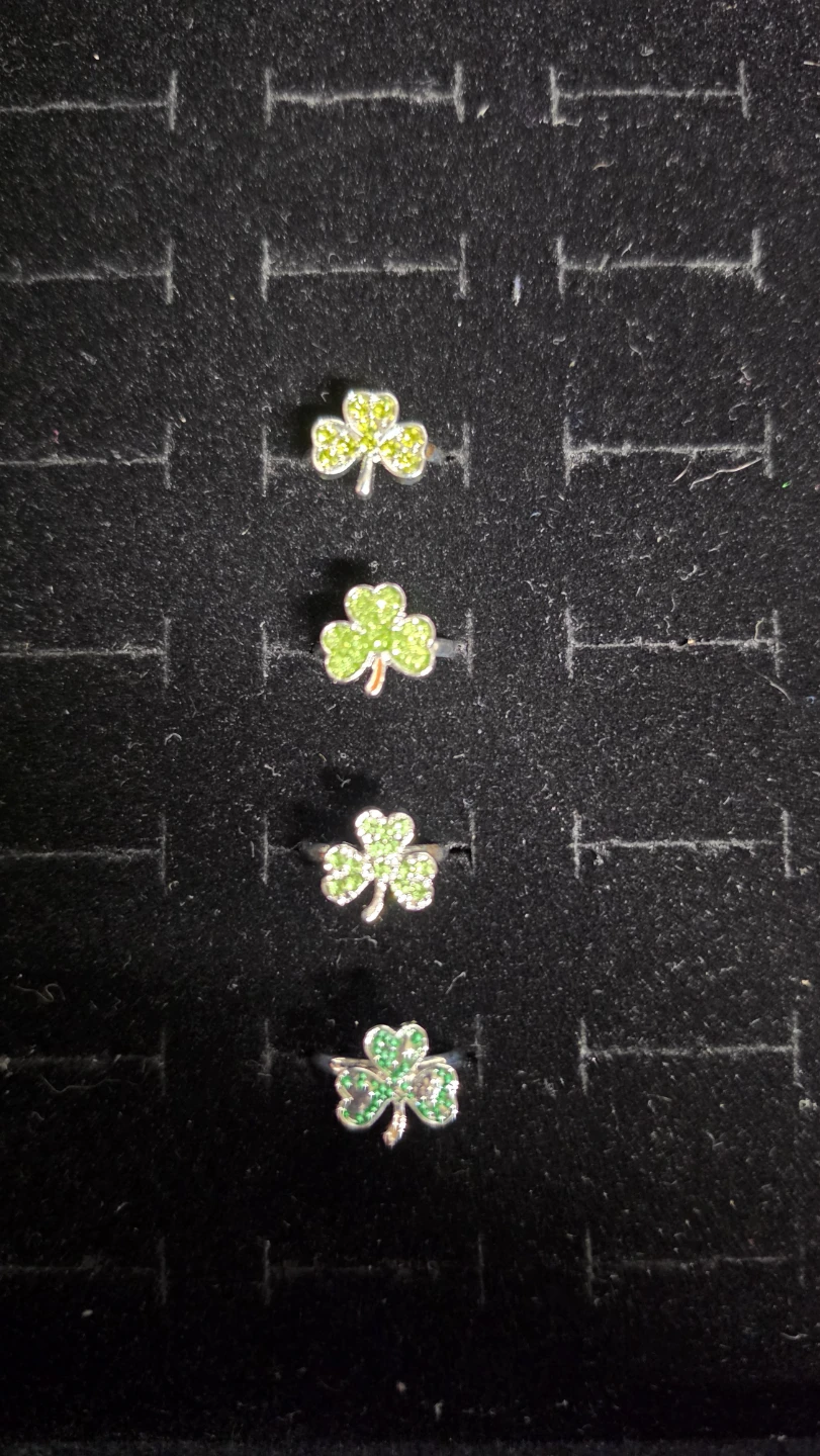 Set of 4 Shamrock Rings for kids (487) ♧ - photo 3
