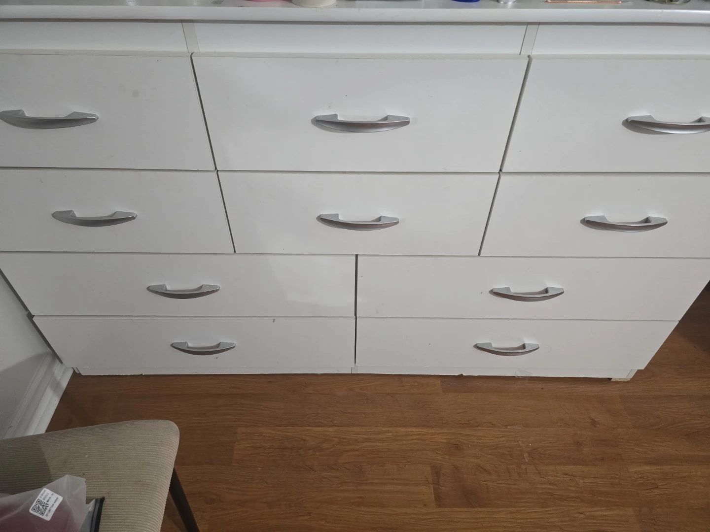 White Dresser with 9 Drawers