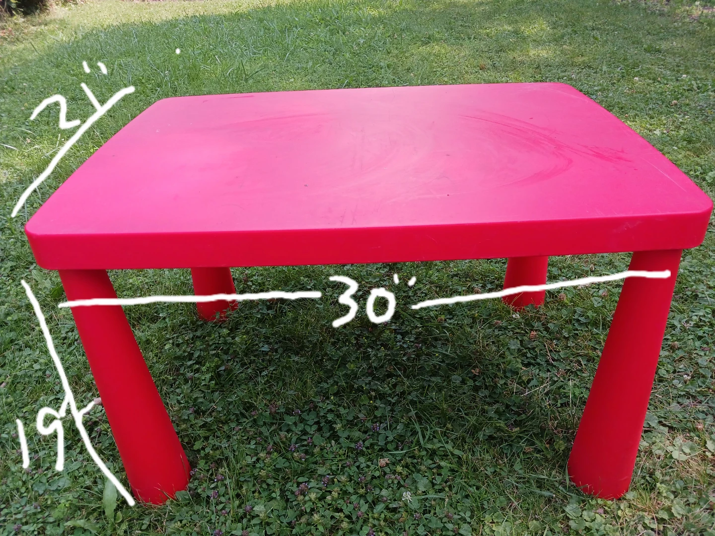 Red Kids Play Table