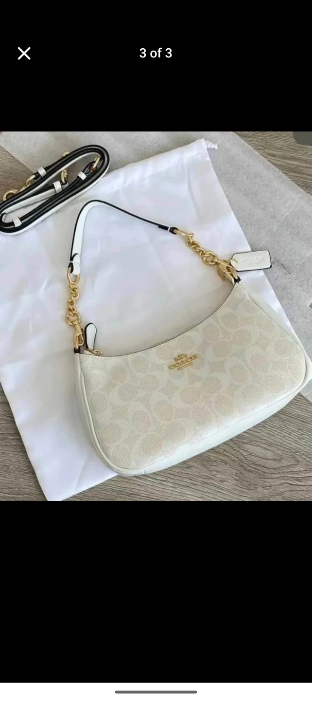Coach Shoulder Bag with Signature Print
