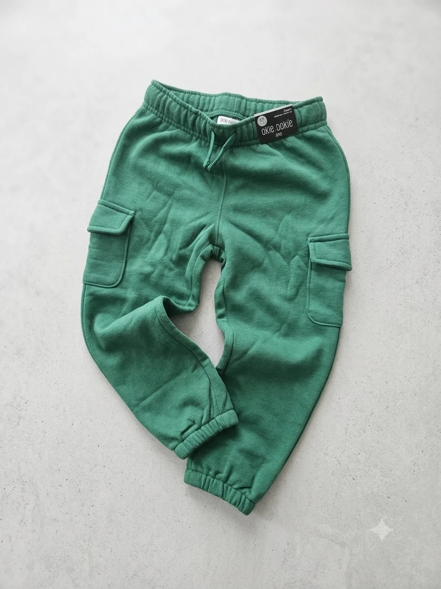 Okie Dokie Green Cargo Jogger Pants