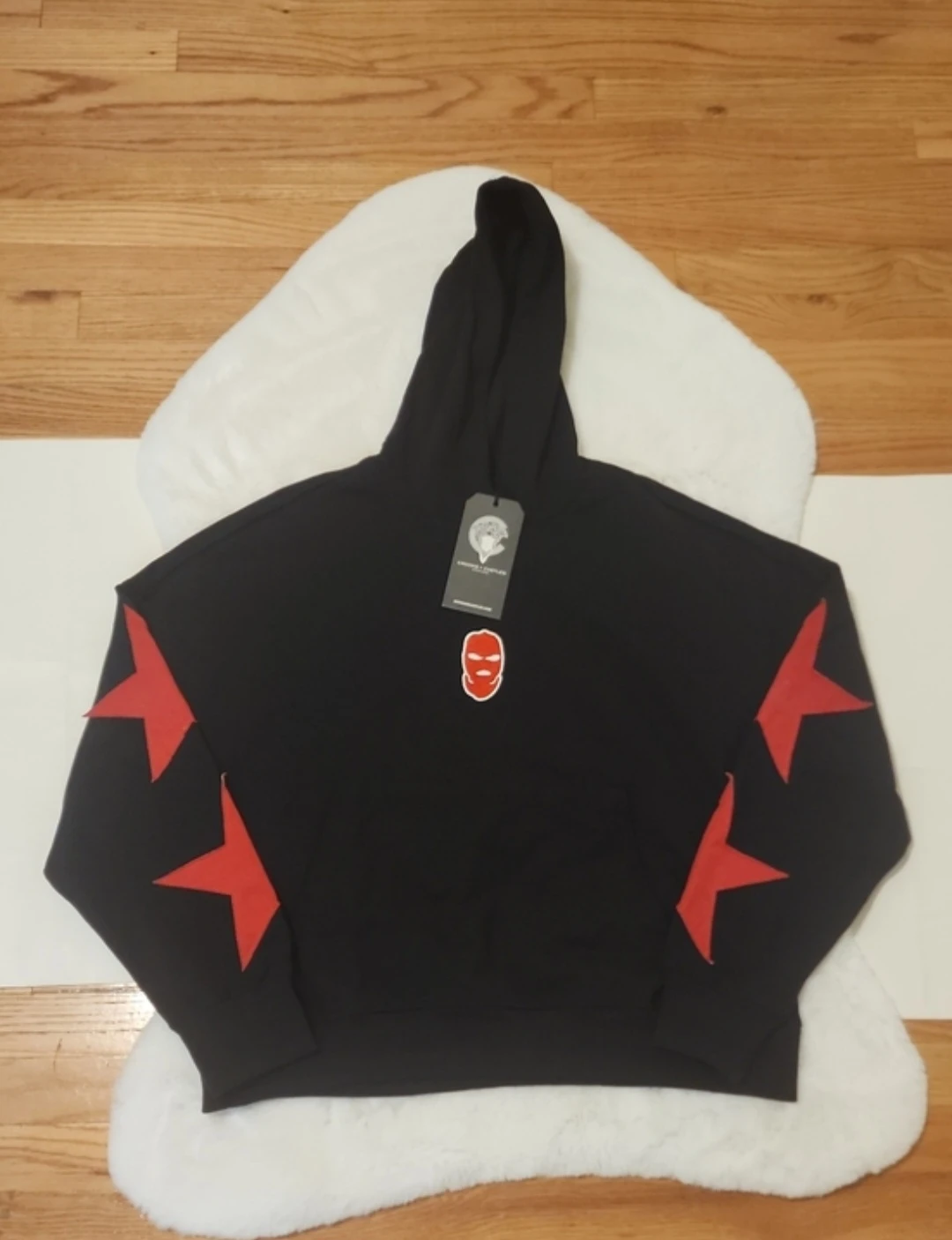 Crooks & Castles Men's Black Crewneck Hoodie UTOA Size L NWT