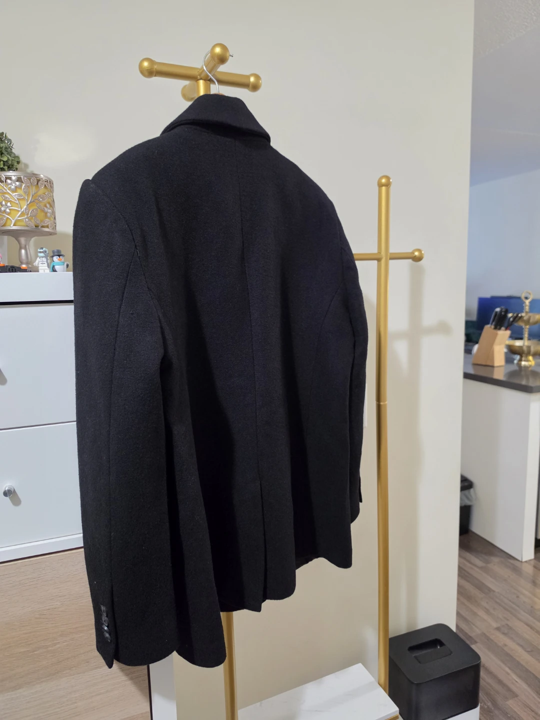Superdry Merchant Line Premium Naval Melton Coat - Black - Large - photo 2