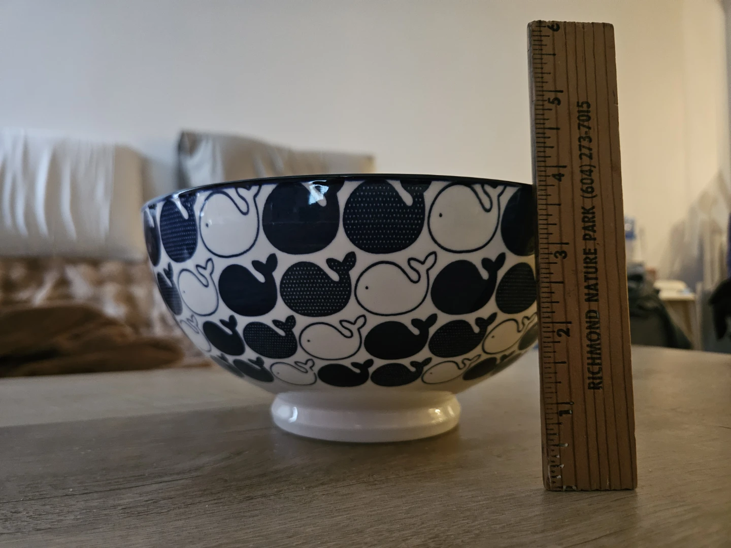 Whale print bowl - large!